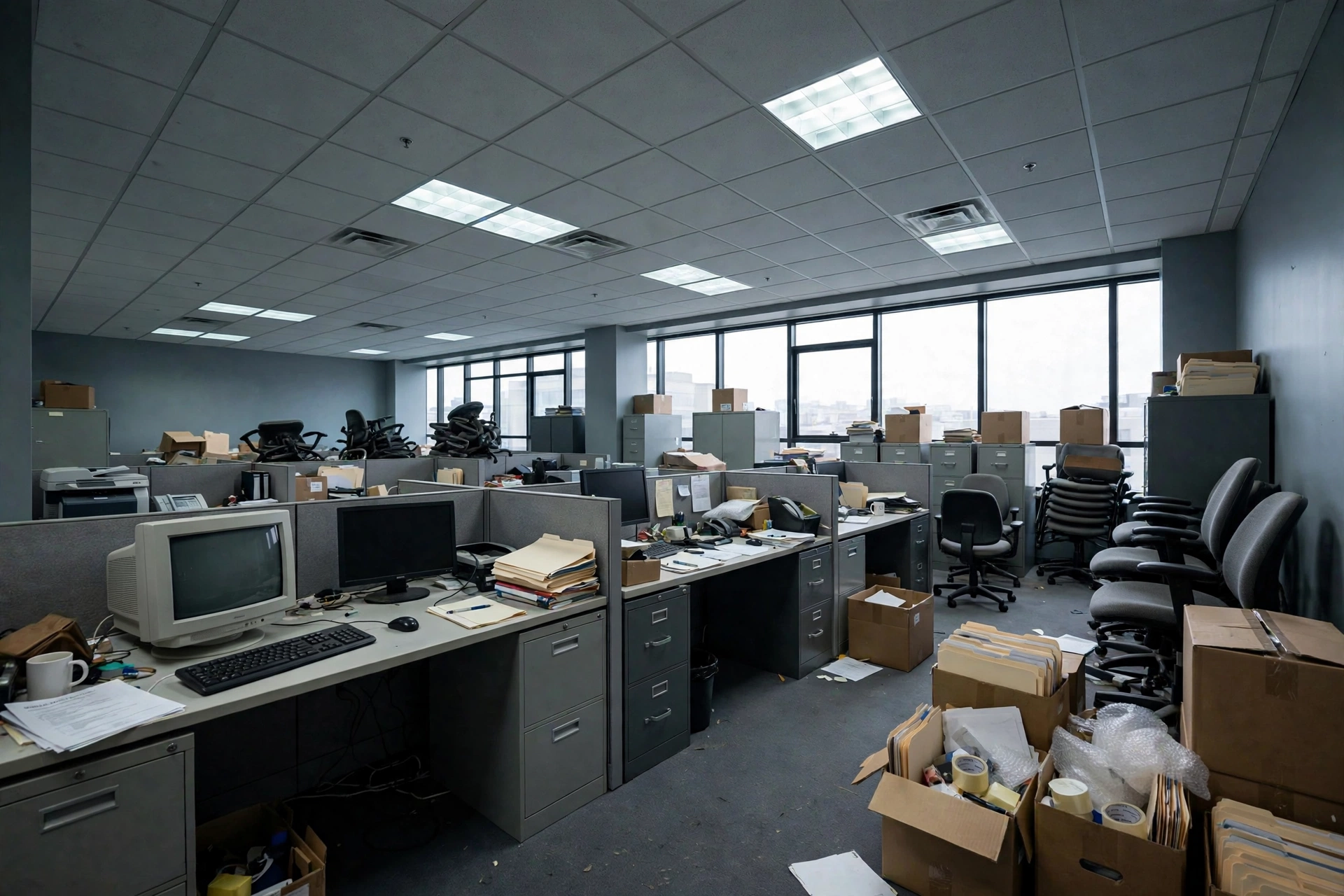 Before photo,  Office Cleanout in Melford, by Bowie Junk Removal Company